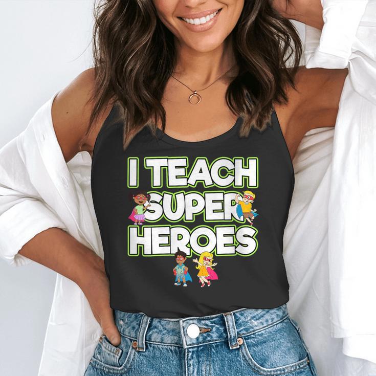 I Teach Superheroes School Teacher Professor Flowy Tank, funny gift I Teach Superheroes School Teacher Professor Flowy Tank, funny gift