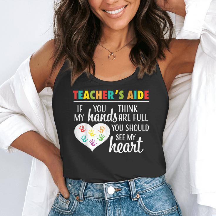 Teacher Aide Appreciation Cute Heart Tee For Women Flowy Tank, funny gift
