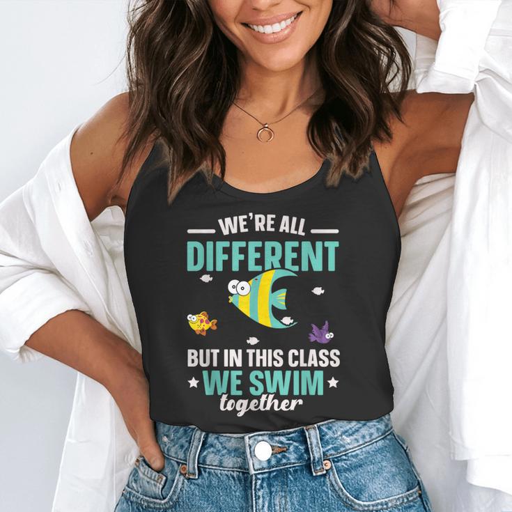 Teacher We All Different But In This Class We Swim Together Flowy Tank, funny gift Teacher We All Different But In This Class We Swim Together Flowy Tank, funny gift