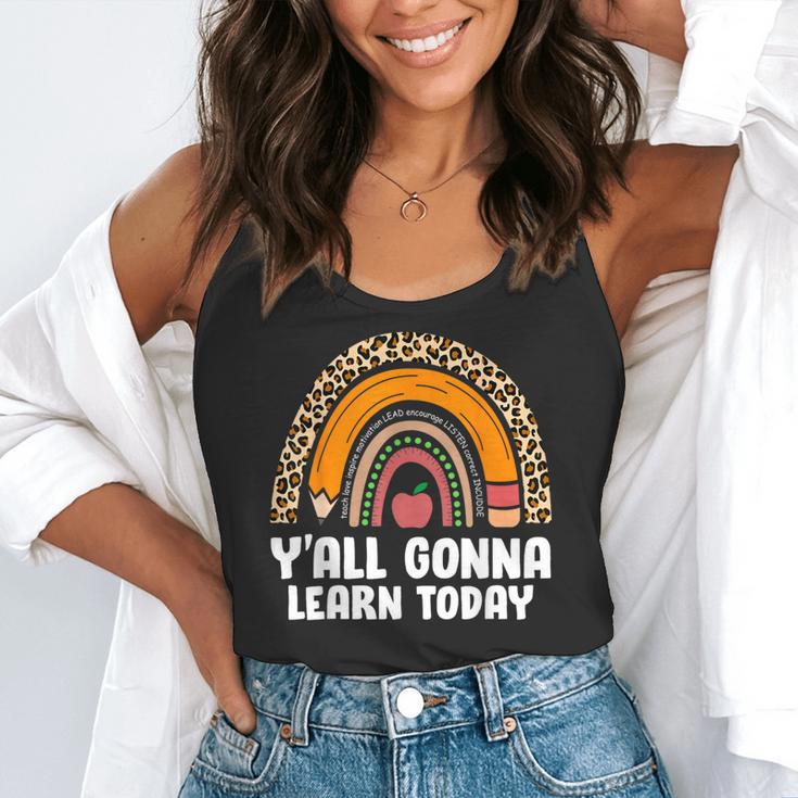 Teacher First Day Of School Y'All Gonna Learn Today Flowy Tank, funny gift Teacher First Day Of School Y'All Gonna Learn Today Flowy Tank, funny gift