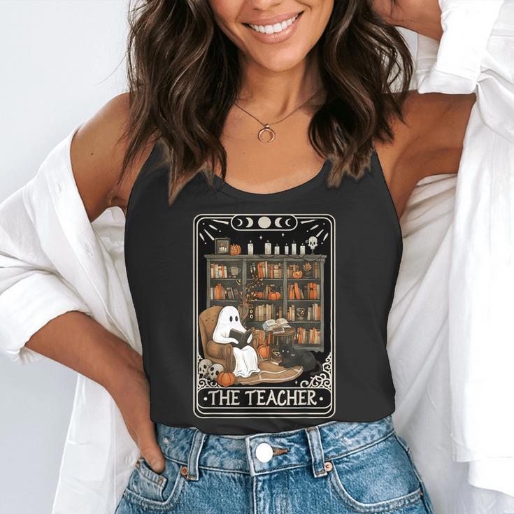 The Teacher Ghost Book Reading Books Lover Halloween Flowy Tank, funny gift