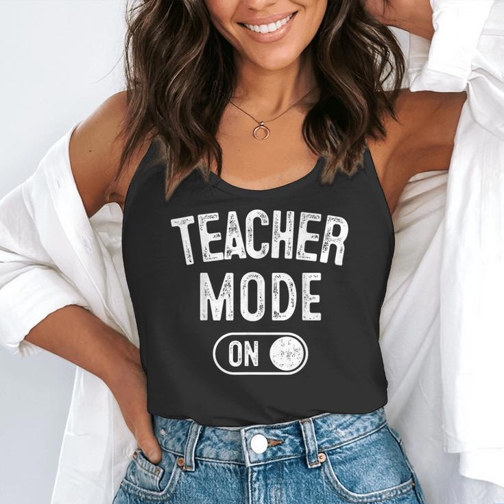 Teacher Mode On School Education Educator Flowy Tank, funny gift Teacher Mode On School Education Educator Flowy Tank, funny gift