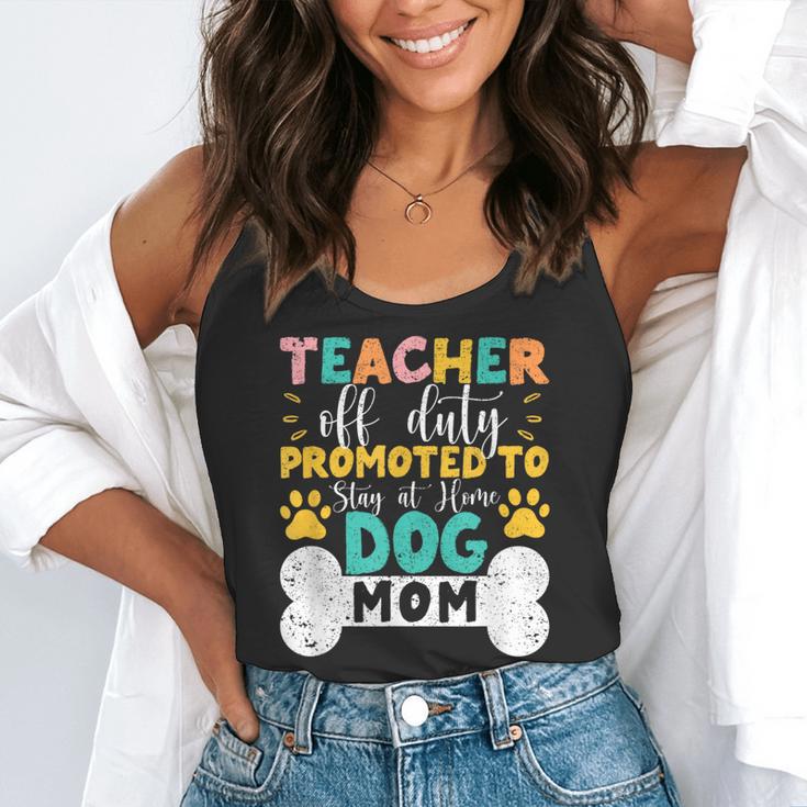 Teacher Off Duty Promoted To Stay At Home Dog Mom Teachers Flowy Tank, funny gift Teacher Off Duty Promoted To Stay At Home Dog Mom Teachers Flowy Tank, funny gift