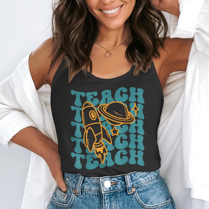 Teacher Outer Space Science Astronomy Planet Saturn Teach Flowy Tank, funny gift Teacher Outer Space Science Astronomy Planet Saturn Teach Flowy Tank, funny gift