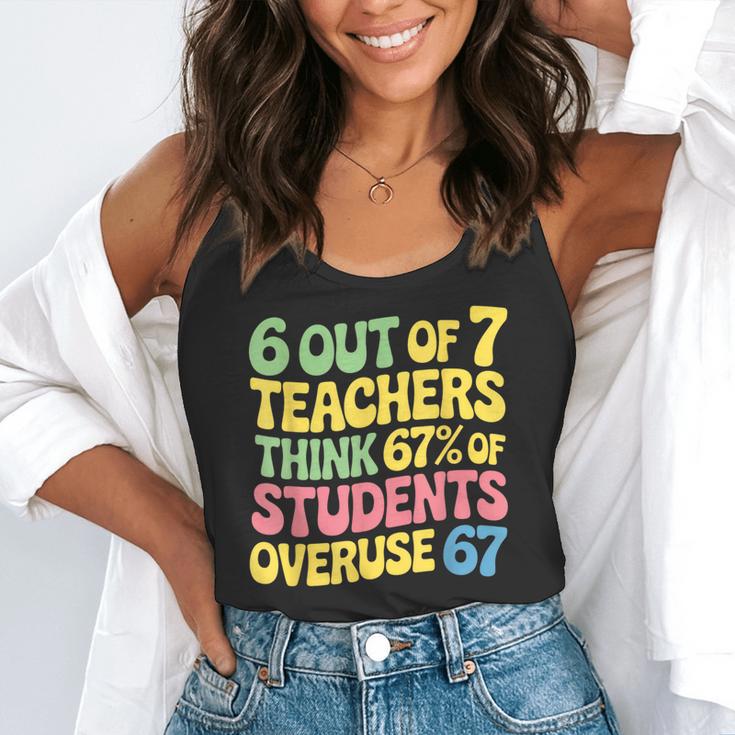 Teacher Overuse 67 Teacher Flowy Tank, funny gift Teacher Overuse 67 Teacher Flowy Tank, funny gift