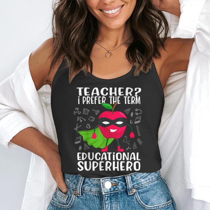 Teacher I Prefer The Term Educational Superhero Flowy Tank, funny gift Teacher I Prefer The Term Educational Superhero Flowy Tank, funny gift