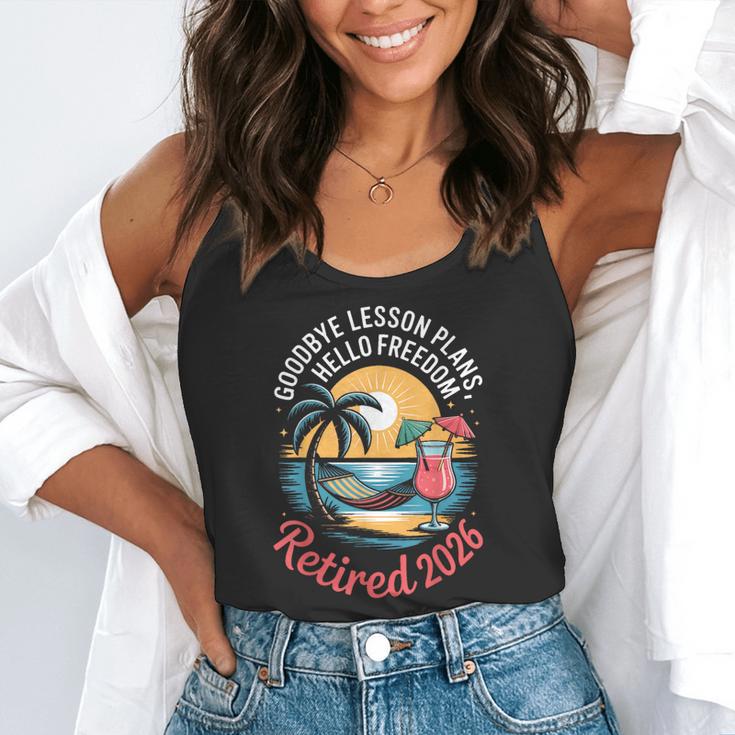 Teacher Retirement Shirts 2026 Goodbye Lesson Hello Freedom Flowy Tank, funny gift