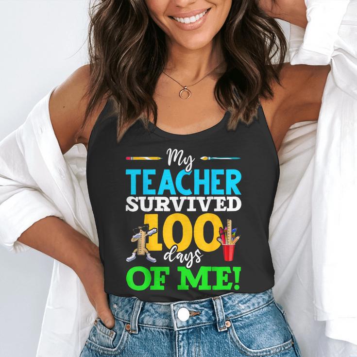My Teacher Survived 100 Days Of Me Dab 100 Days Of School For Men Women Kids Flowy Tank, funny gift My Teacher Survived 100 Days Of Me Dab 100 Days Of School For Men Women Kids Flowy Tank, funny gift