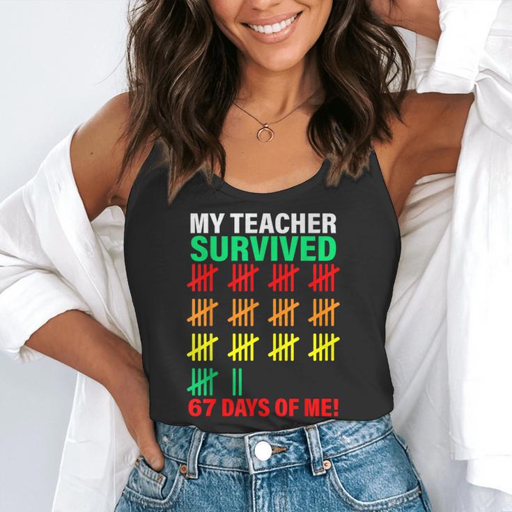 My Teacher Survived 67 Days Of Me School Kids Costume Flowy Tank, funny gift My Teacher Survived 67 Days Of Me School Kids Costume Flowy Tank, funny gift