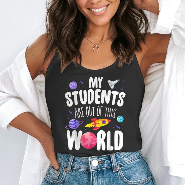 Teacher Tee My Students Are Out Of This World Space Flowy Tank, funny gift