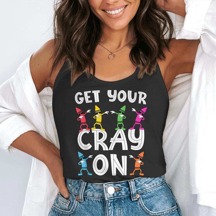 Teacher's Get Your Cray On Dabbing Crayons Flowy Tank, funny gift Teacher's Get Your Cray On Dabbing Crayons Flowy Tank, funny gift