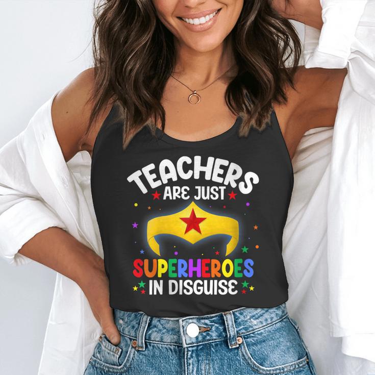 Teachers Are Just Superheroes In Disguise School Women Men Flowy Tank, funny gift Teachers Are Just Superheroes In Disguise School Women Men Flowy Tank, funny gift