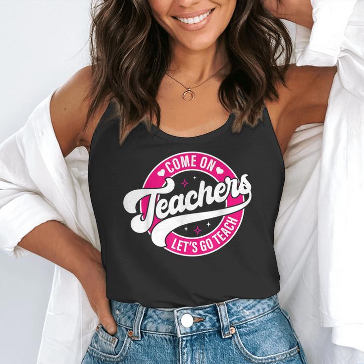 Come On Teachers Let's Go Teach Pink Back To School For Men Women Flowy Tank, funny gift Come On Teachers Let's Go Teach Pink Back To School For Men Women Flowy Tank, funny gift