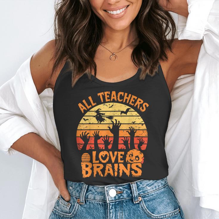 All Teachers Love Brains Teachers Halloween Teacher Flowy Tank, funny gift All Teachers Love Brains Teachers Halloween Teacher Flowy Tank, funny gift