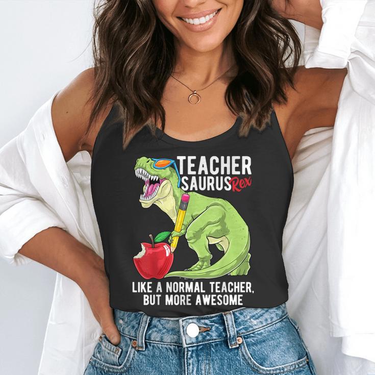 Teachersaurus Rex Dinosaur Like A Normal Teacher Saurus Flowy Tank, funny gift Teachersaurus Rex Dinosaur Like A Normal Teacher Saurus Flowy Tank, funny gift