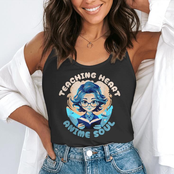 Teaching Heart Anime Soul Teacher Otaku Manga Flowy Tank, funny gift Teaching Heart Anime Soul Teacher Otaku Manga Flowy Tank, funny gift