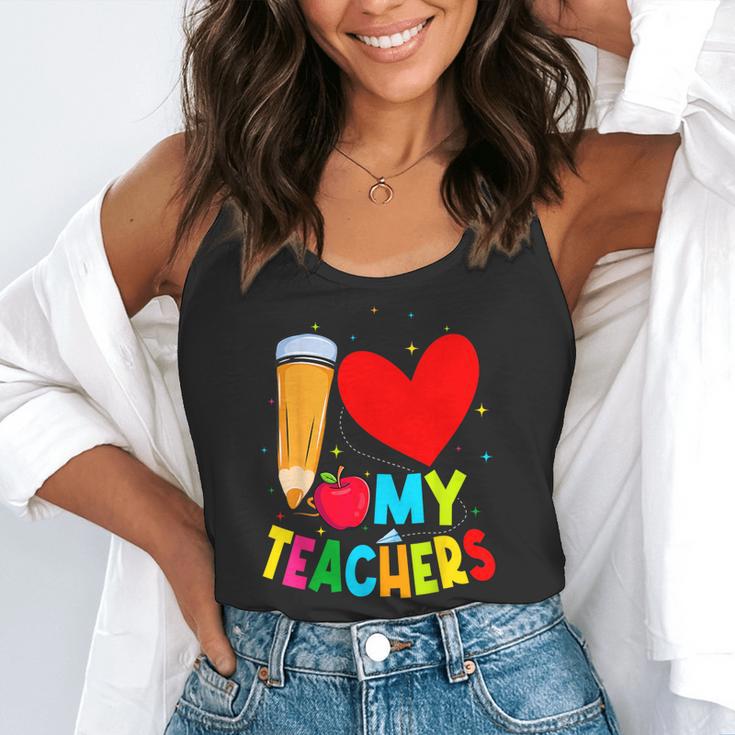 Teens Graduation I Heart My Teachers I Love My Teachers Flowy Tank, funny gift