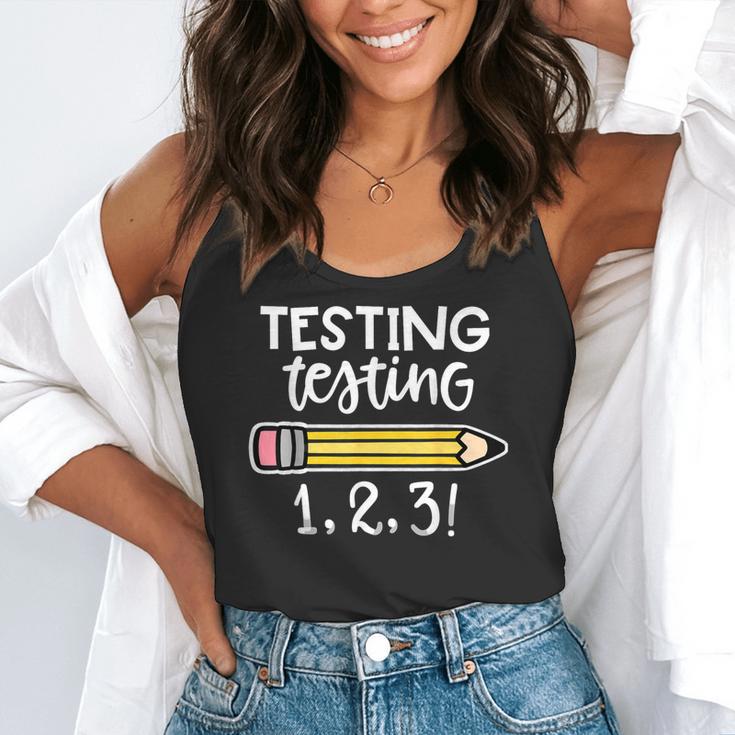 Testing Testing 123 Cute Test Day School Teacher Exam For Men Women Girls Kids Flowy Tank, funny gift Testing Testing 123 Cute Test Day School Teacher Exam For Men Women Girls Kids Flowy Tank, funny gift