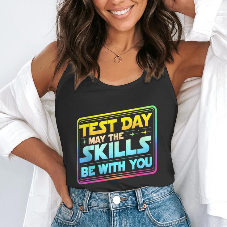Testing Day Test Day May The Skills Be With You Teacher Flowy Tank, funny gift