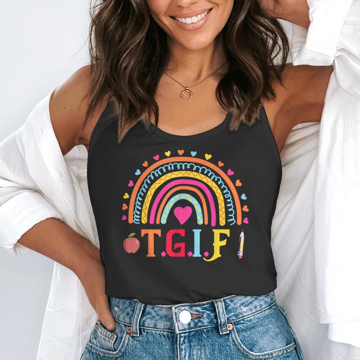 TGIF Teacher Appreciation Alphabet Thank God It's Friday For Men Women Girls Kids Flowy Tank, funny gift