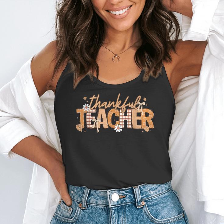 Thankful Teacher Autumn Fall Teacher Thanksgiving Youth Flowy Tank, funny gift Thankful Teacher Autumn Fall Teacher Thanksgiving Youth Flowy Tank, funny gift
