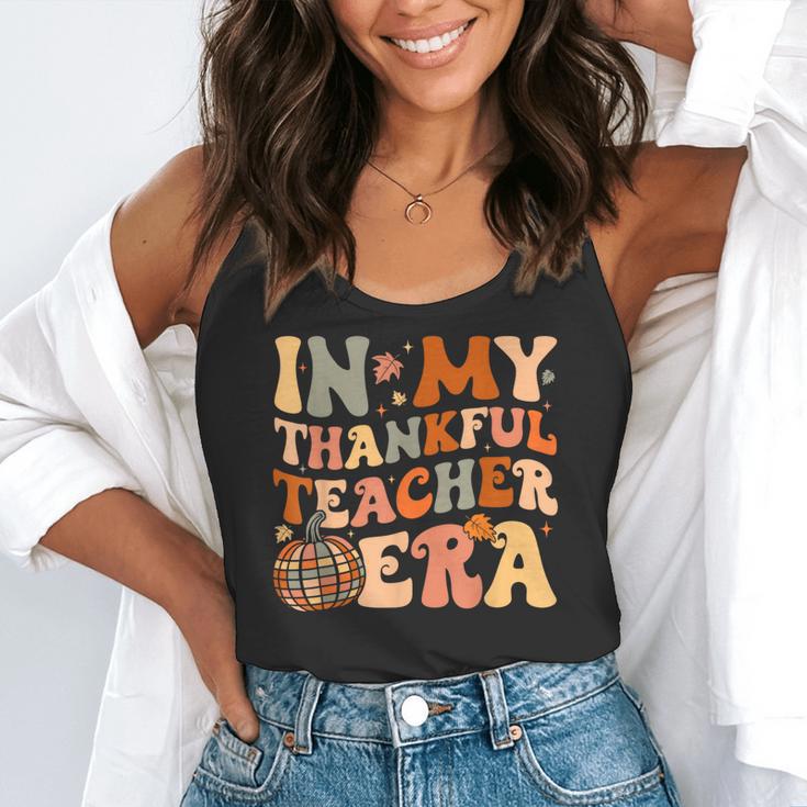 In My Thankful Teacher Era Cute Groovy Thanksgiving Teacher Flowy Tank, funny gift