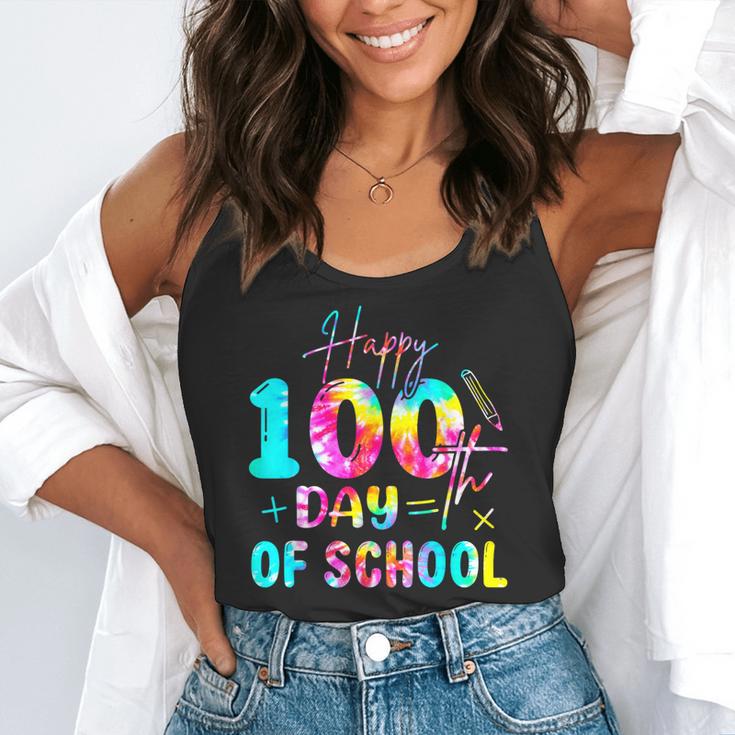 Tie Dye Happy 100th Day Of School Teacher Student 100 Days Flowy Tank, funny gift Tie Dye Happy 100th Day Of School Teacher Student 100 Days Flowy Tank, funny gift