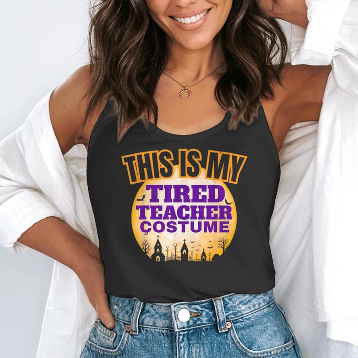 This Is My Tired Teacher Costume Halloween Teachers Flowy Tank, funny gift This Is My Tired Teacher Costume Halloween Teachers Flowy Tank, funny gift