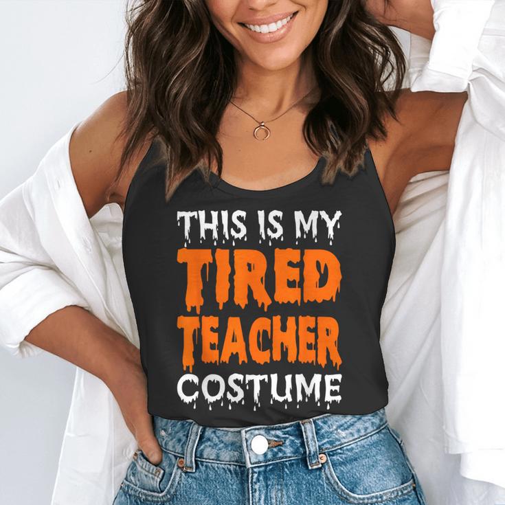 This Is My Tired Teacher Costume Quick Easy Lazy Halloween For Men Women Flowy Tank, funny gift This Is My Tired Teacher Costume Quick Easy Lazy Halloween For Men Women Flowy Tank, funny gift
