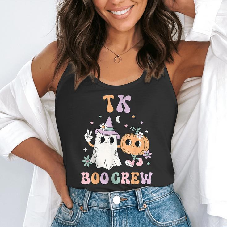 TK Boo Crew Retro Groovy Halloween Floral Ghost TK Teacher Men Women Kids Flowy Tank, funny gift TK Boo Crew Retro Groovy Halloween Floral Ghost TK Teacher Men Women Kids Flowy Tank, funny gift