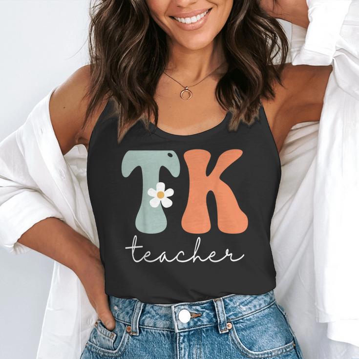 TK Teacher Retro Groovy Vintage Happy First Day Of School Flowy Tank, funny gift TK Teacher Retro Groovy Vintage Happy First Day Of School Flowy Tank, funny gift