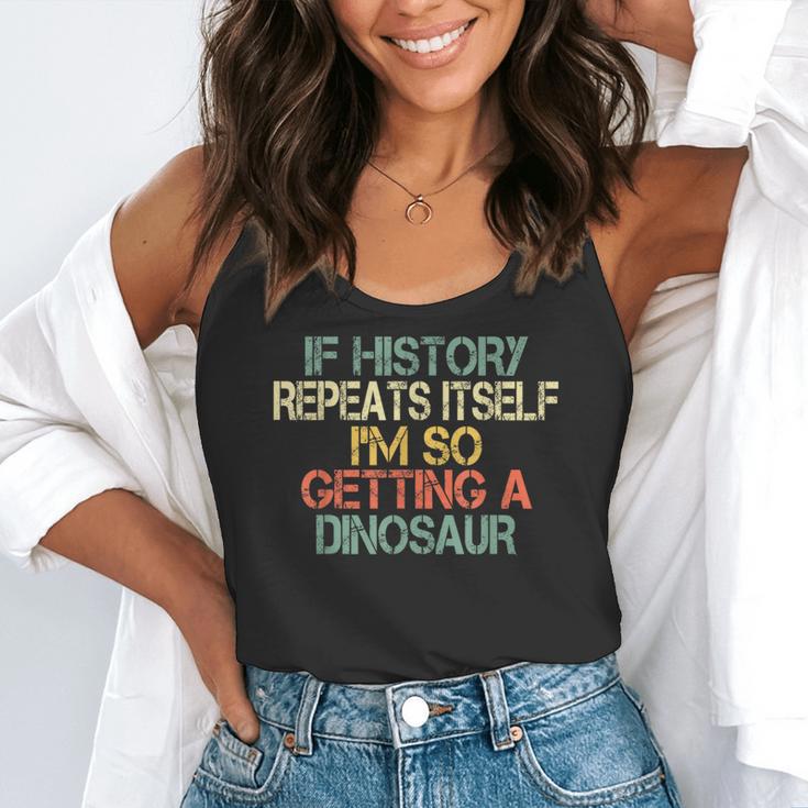 History Teacher Repeats Itself I'm Getting a Dinosaur Flowy Tank, funny gift History Teacher Repeats Itself I'm Getting a Dinosaur Flowy Tank, funny gift