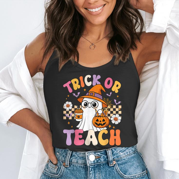 Trick Or Teach Cute Ghost Coffee Pumpkins Halloween Teacher Flowy Tank, funny gift Trick Or Teach Cute Ghost Coffee Pumpkins Halloween Teacher Flowy Tank, funny gift