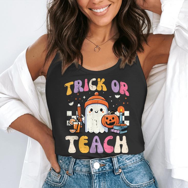 Trick Or Teach Ghost Teacher School Halloween Men Women Flowy Tank, funny gift