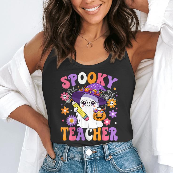Trick Or Teach Spooky Teacher Ghost Halloween Teacher Flowy Tank, funny gift Trick Or Teach Spooky Teacher Ghost Halloween Teacher Flowy Tank, funny gift