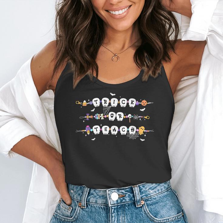 Trick Or Teach Spooky Teacher Happy Halloween Bracelet Flowy Tank, funny gift Trick Or Teach Spooky Teacher Happy Halloween Bracelet Flowy Tank, funny gift