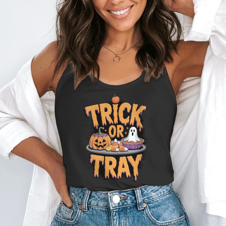 Trick Or Tray Halloween Cafeteria Teacher School Flowy Tank, funny gift