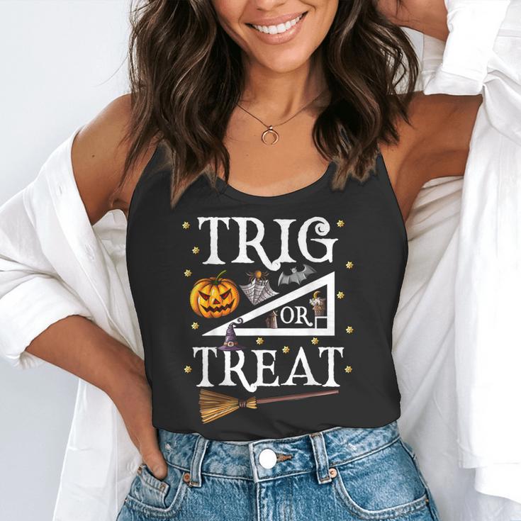 Trig Or Treat Shirt Halloween Math Teacher School College Men Women Kids Flowy Tank, funny gift