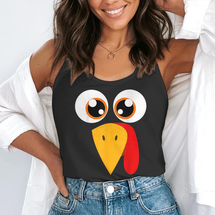 Turkey Face Halloween Costume Thanksgiving Teacher Nurse Flowy Tank, funny gift