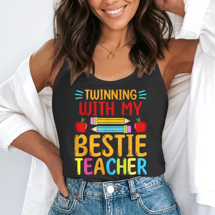 Twinning With My Bestie Teacher Boy Spirit Week Twin Day Flowy Tank, funny gift Twinning With My Bestie Teacher Boy Spirit Week Twin Day Flowy Tank, funny gift