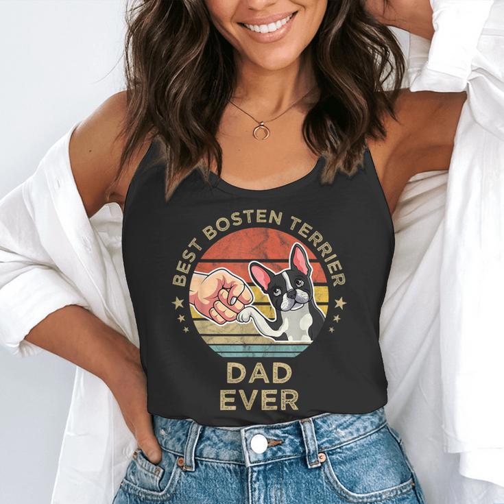 Vintage Best Boston Terrier Dad Ever Dog Father Father's Day Men Girls Kids Flowy Tank, funny gift