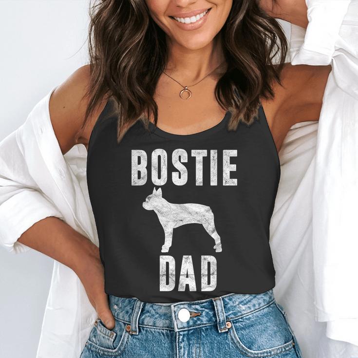 Vintage Boston Terrier Dad Dog Daddy Bostie Father Flowy Tank, funny gift
