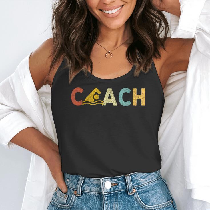 Vintage Swim Coach Swimming Coach Swim Teacher Swimmer Retro Flowy Tank, funny gift