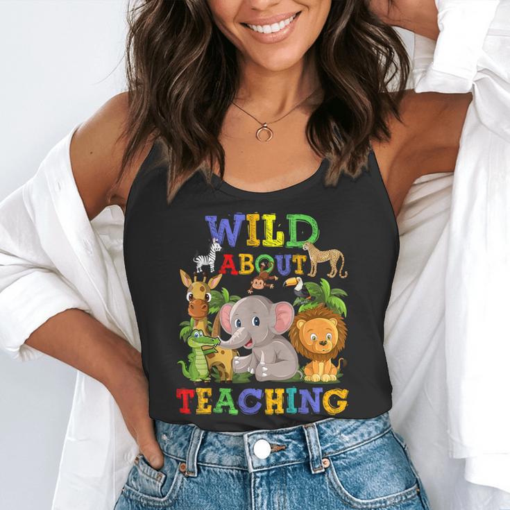 Wild About Teaching Safari Jungle School Teacher Flowy Tank, funny gift Wild About Teaching Safari Jungle School Teacher Flowy Tank, funny gift