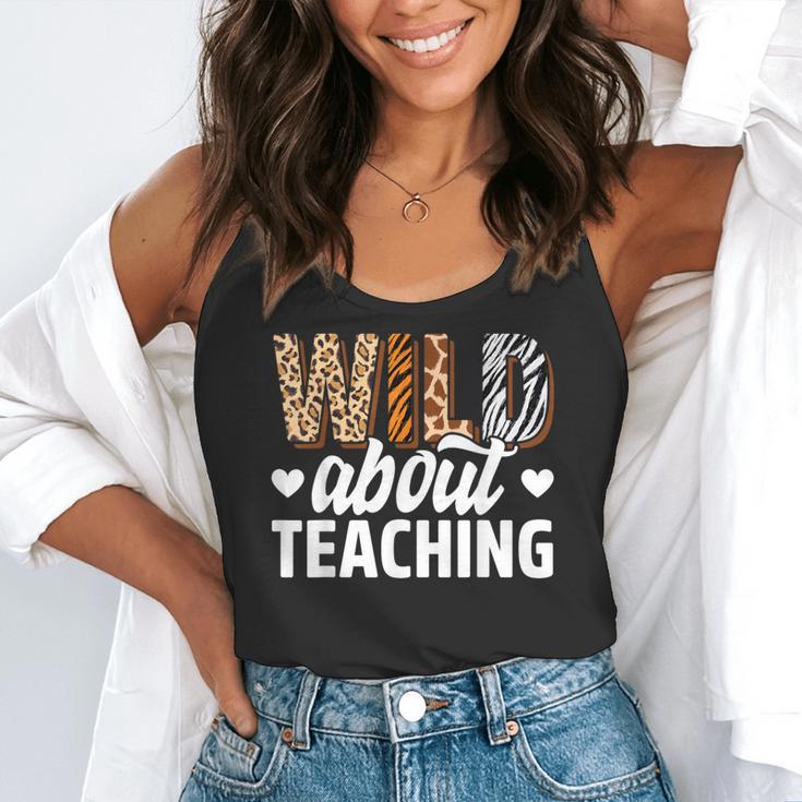 Wild About Teaching Teacher Teaching Back To School Flowy Tank, funny gift