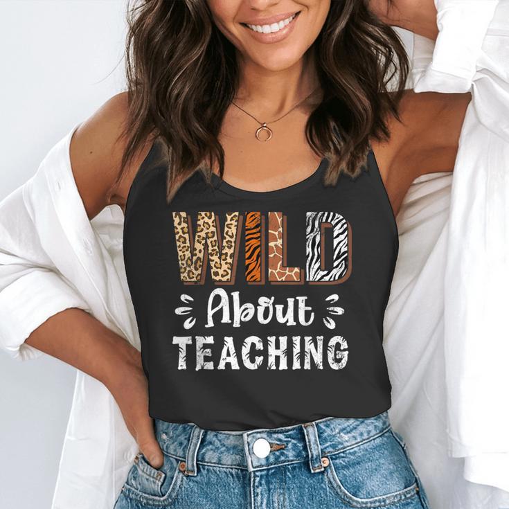 Wild About Teaching Teacher Lover Animals Leopard Zebra Flowy Tank, funny gift Wild About Teaching Teacher Lover Animals Leopard Zebra Flowy Tank, funny gift