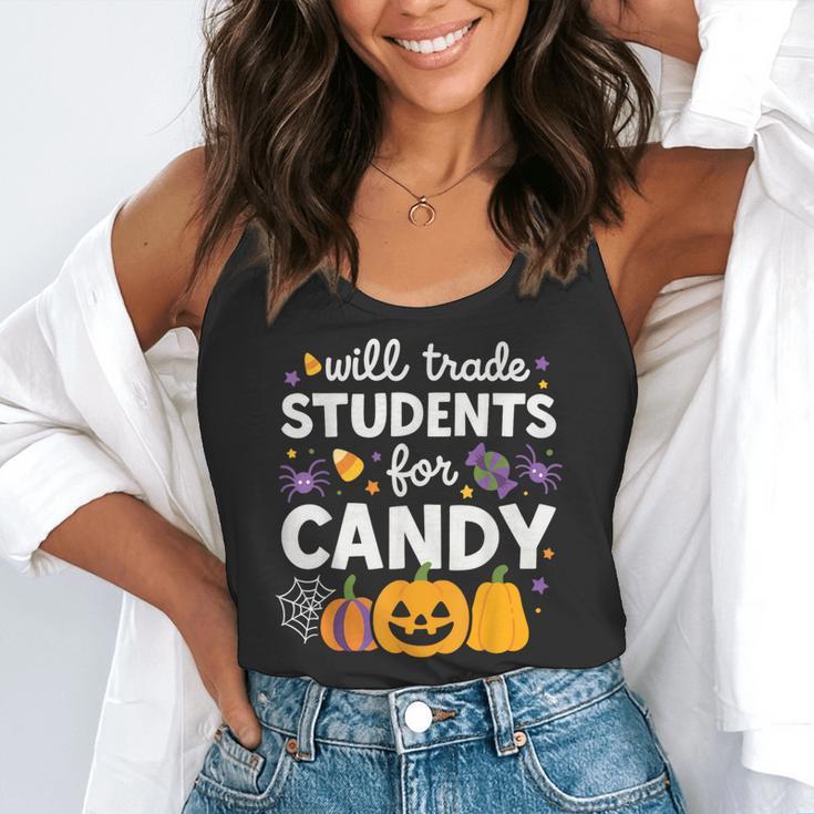 Will Trade Students For Candy Teacher Cute Halloween Flowy Tank, funny gift
