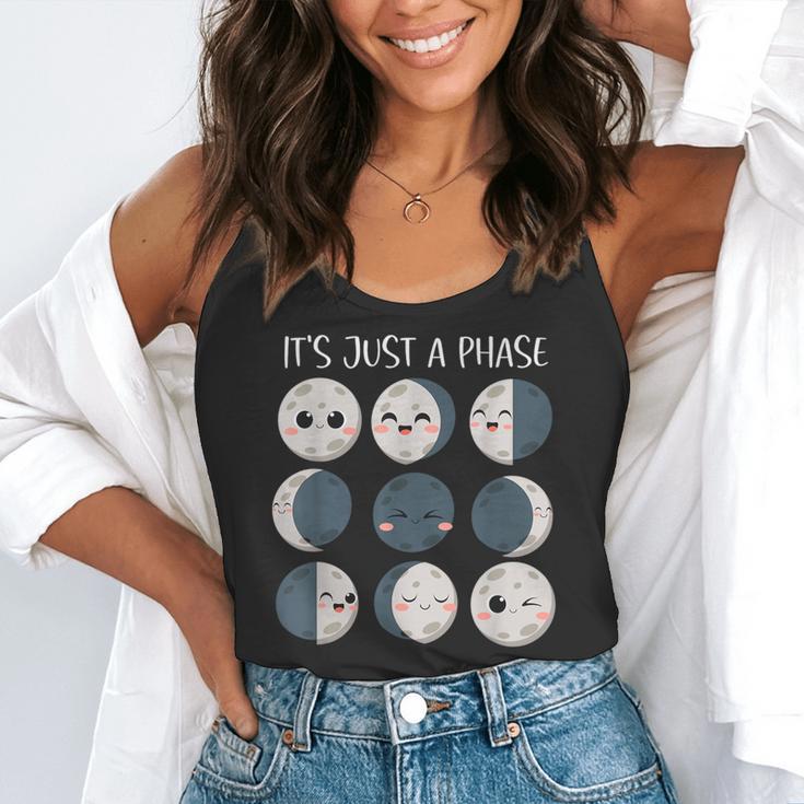 Women Science Teacher Moon Phases Scientist Back To School Flowy Tank, funny gift