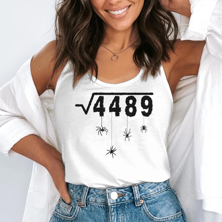 67 Meme Math Teacher 6 7 Halloween Spiders Square Root 4489 Flowy Tank, funny gift