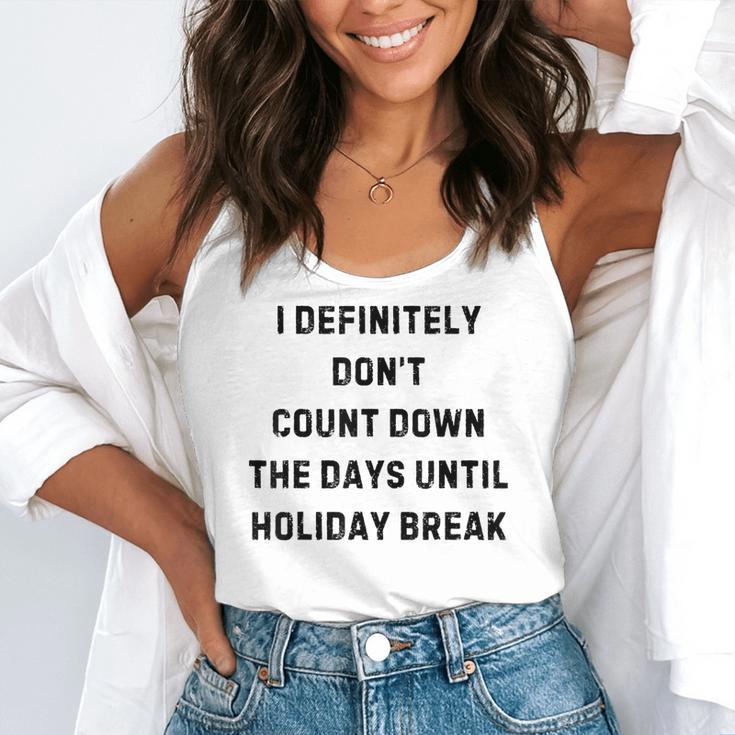 Back To School Teacher Outfit I Definitely Don't Count Down Holiday Break Lie Party Flowy Tank, funny gift Back To School Teacher Outfit I Definitely Don't Count Down Holiday Break Lie Party Flowy Tank, funny gift